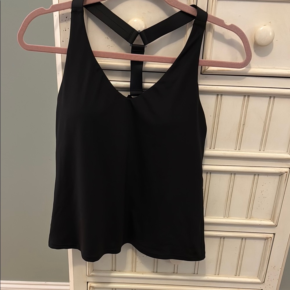 Athleta Black Sleeveless Crop Tank Top